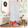 RELAX4LIFE Sapin de Noël Artificiel Blanc 180 cm avec Lumières et Déco...