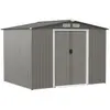Abri de Jardin en Metal 5,36m² - GOPLUS - 2 Portes Coulissantes et 4 F...