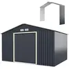 GOPLUS 10,85 Abri de Jardin Métal avec Kit d Extension, 330 x 255 x 21...