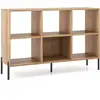 COSTWAY Bibliothèque Cube - Meuble de Rangement à 6 Casiers - 5 Pieds ...
