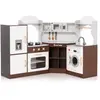 Cuisine Pour Enfants En Bois Costway Avec 15 Accessoires Et Effets Sonores Et Lumineux