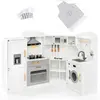 CostwayJeu de Cuisine d'Angle pour Enfants de 3 Ans et Plus en Bois Ma...
