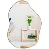 COSTWAY Miroir Décoratif Asymétrique - 78x56CM - Cadre en Métal Doré, ...