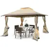 Costway Costway Pavillon De Jardin Instantanée 3,6x3,6 M-Parois En Mai...