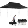 COSTWAY Tonnelle de Jardin Escamotable Pliable 300x600CM, Tente de Fêt...