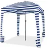 COSTWAY Abri de Plage Portable Pliable 3,5 m²-Paroi Latérale Amovible-...