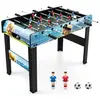 COSTWAY Table de Baby-Foot 94cm 4 Adultes,Enfants-2 Marqueurs 10 Points-14 Joueurs Colorés-2 Ballons-4 Pieds Amovibles-en Bois-Fêtes