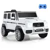 Voiture Électrique Enfants - MERCEDES-BENZ G63 - Télécommande 2,4G - Lumières LED, Musique - Volant avec Klaxon - 30KG MAX   Blanc
