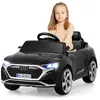 DREAMADE Voiture Electrique Enfants Audi SQ8 avec Télécommande, 4 Roues à Suspension, 3 Vitesses, Phare à LED, Musique, Noir