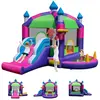 GOPLUS Château Gonflable Perse avec Toboggan pour 2-3 Enfants 3-8 Ans ...