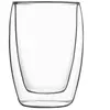Luigi Bormioli Lot de 2 Tasses à café en Verre double paroi, transparent, 27 cl