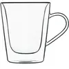 Luigi Bormioli Lot de 2 Tasses à café en Verre double paroi, transparent, 22 cl