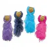 KONG - Cat Active Cork Ball - Jouet pour Chat avec Plumes - Décliné en Divers Coloris