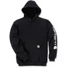 Carhartt - Sleeve Logo Hooded Sweatshirt - Sweat à capuche taille S, noir