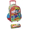 Disney Mickey - Sac à Dos Trolley Mickey Disney 31 cm + Trousse Scolai...