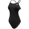 TYR Maillot de Bain uni Cutoutfit, Mixte, TFDUS7A128, Noir, 28