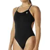 TYR Maillot de Bain uni Cutoutfit, Mixte, TFDUS7A136, Noir, 36