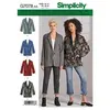 GENERIQUE Patron Simplicity 8697 Veste boutonnée pour femmes de 38 à 56(...) -