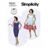 Patron Simplicity 9291 - Robe à découpes princesses avec bas ajusté ou...