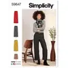 GENERIQUE Patron Simplicity 9647 - Pantalon et short du 34 au 50 (FR)(...) -