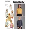 GENERIQUE Patron Simplicity 9386 - Lot de chemisiers pour femme du 34 au 52 FR(...) -