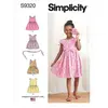 Patron Simplicity 9320 - Robe Enfant froncée sous la taille de 2 à 8 a...