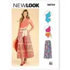 Patron New Look 6734 - Maillot de bain et jupe portefeuille du 36 au 4...