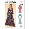 Patron New Look 6729 - Robe longue avec décolleté avec variantes du 34...