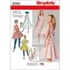 Patron Simplicity 8085 Robe vintage femme -