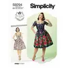 Patron Simplicity 9294 - Robe avec haut ajusté et décolleté carré du 3...