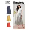Patron Simplicity 9267 - Jupe évasée, boutonnage devant du 34 au 52 (F...