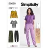 GENERIQUE Patron Simplicity 9690 - Top et pantalon du 36 au 54 (FR)(...) -