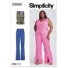 Patron Simplicity 9689 - Veste et pantalon du 36 au 52 (FR) Rouge (65)...