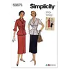 GENERIQUE Patron Simplicity 9675 - Jupe et blouson vintage du 34 au 52 (FR)(...) -