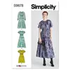 GENERIQUE Patron Simplicity 9678 - Robe à manches du 36 au 52 (FR)(...) -