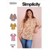 Patron Simplicity 9334 - Top ample avec decollete V e variations de ma...
