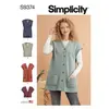 GENERIQUE Patron Simplicity 9374 - Gilets en tricot pour femme du 32 au 54 FR(...) -