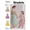 Patron Simplicity 9799 - Robe de fête du 32 au 44 FR Taille - FR 3-6 -...