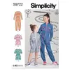 Patron Simplicity 9722 - Combinaisons, barboteuses et robe du 3 au 14 ...