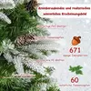 Northio Sapin de Noël artificiel 190 cm avec lumières et neige Sapin d...