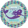 Assiette en papier ronde Sirène Let's Shellebrate (Lot de 8)