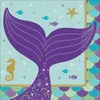 Amscan serviettes sirènes 25 x 25 cm 16 pièces