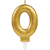 Amscan bougie d'anniversaire ''0'' or unisexe 9,3 cm