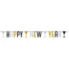 Amscan Guirlande happy new year argent noir et doré