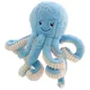 Peluche Poulpe pop mignon 20cm-Bleu
