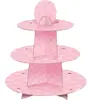 Support rose 24 cupcakes 3 étages