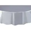 Unique Nappe plastique ronde argent - 210 cm - Synthétique - Rectangulaire