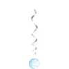 3 Suspensions Bleues & Argentées - Baby Shower Garçon