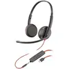 POLY Casque mono filaire Plantronics Blackwire 3200 Stéréo USB-C & smartphone 3,5 mm Noir