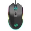 Souris filaire HXSJ A866 USB à fibre LED 7 couleurs pour jeu sur ordin...